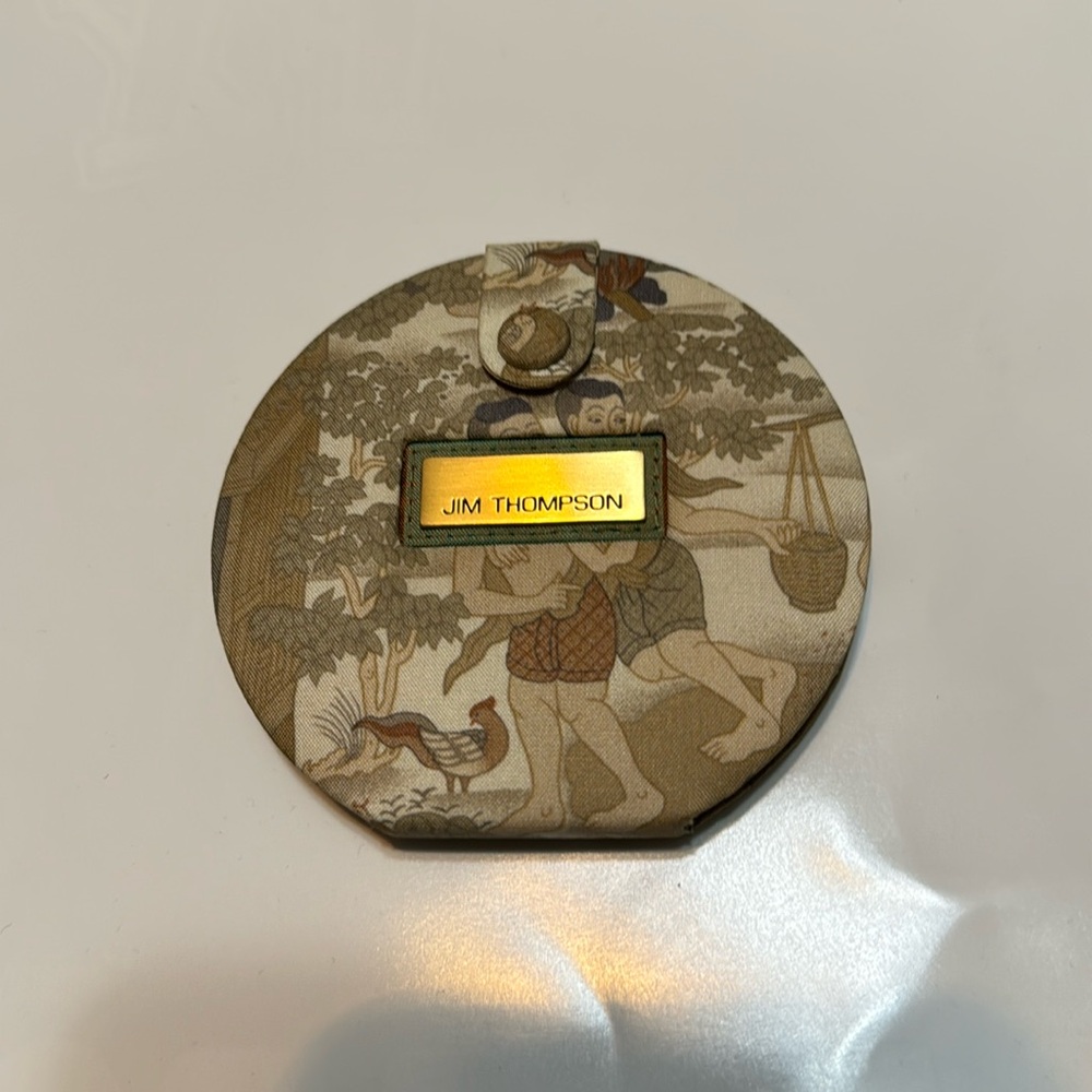 JIM THOMPSON Thai Scenery Silk Mirror - compact mirror 100% silk